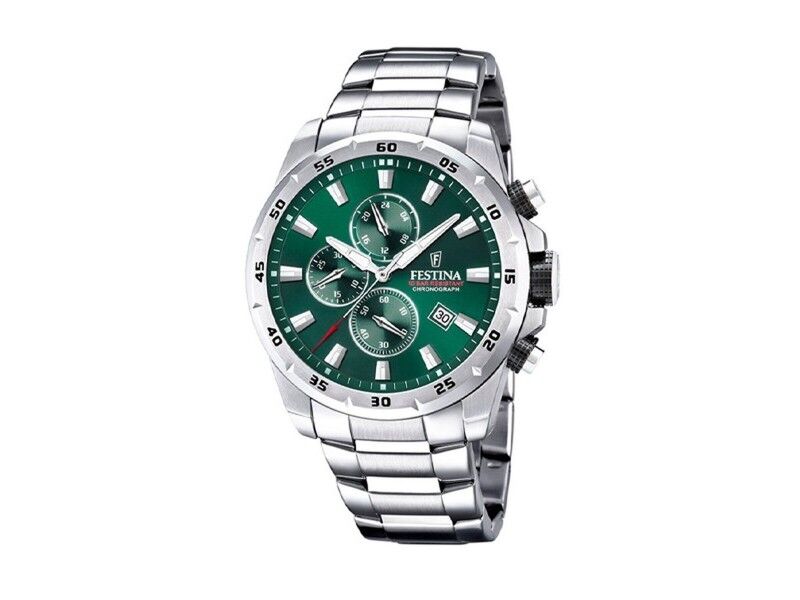 Zegarek Męski Festina F20463/3 Kolor Zielony Srebrzysty