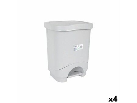 Kosz na Śmierci z Pedałem Tontarelli Idea Szary 24 L (4 Sztuk)