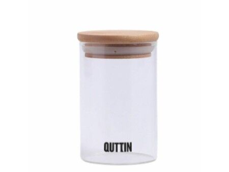 Przezroczysty szklany słoik Quttin    6,5 x 11 cm Silikon 250 ml (24 Sztuk)
