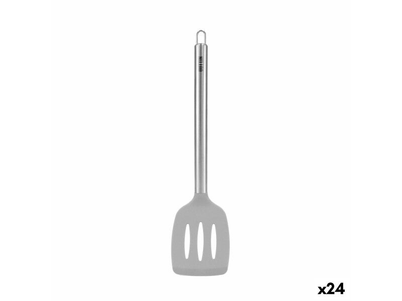 Łyżka cedzakowa Quttin Silikon Stal 35 x 8 cm (24 Sztuk)