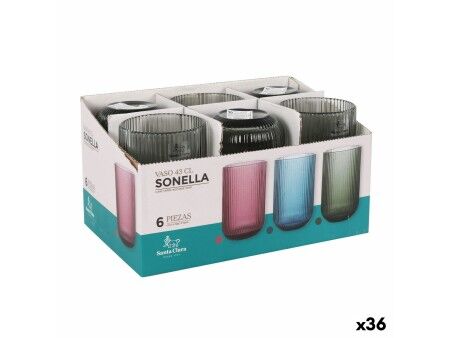 Szklanka wody Santa Clara Sonella Kolor Zielony 430 ml (36 Sztuk)
