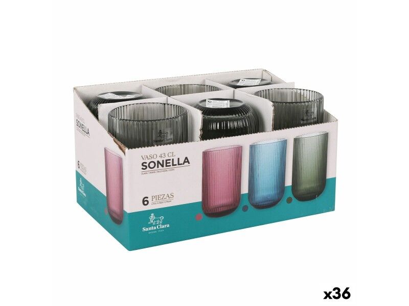 Szklanka wody Santa Clara Sonella Kolor Zielony 430 ml (36 Sztuk)