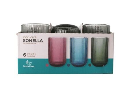 Szklanka wody Santa Clara Sonella Kolor Zielony 430 ml (36 Sztuk)