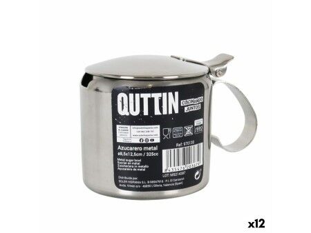 Pojemnik na Cukier Quttin Quttin 325 ml 8,5 x 12,5 cm Metal 11 x 7,7 x 8 cm (12 Sztuk)