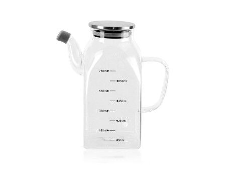 Buteleczka na oliwę La Mediterránea Przezroczysty Srebrzysty Metal Szkło borokrzemowe 0,75 L (12 Sztuk)