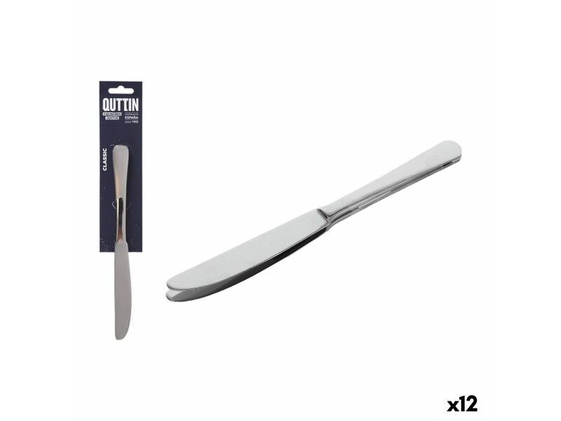 Zestaw noży Quttin Classic Srebrzysty Stal nierdzewna 21,6 x 1,8 cm 2 Części (12 Sztuk)