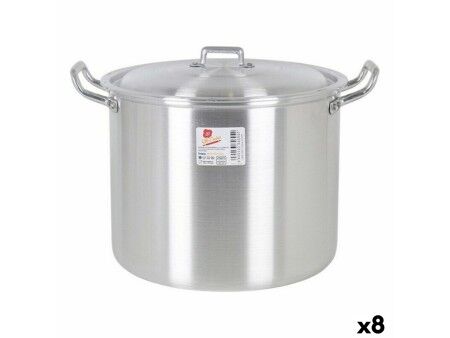 Garnek z Pokrywką 39693 Ø 22 cm Srebrzysty 6 L Aluminium 29 x 23 x 20 cm