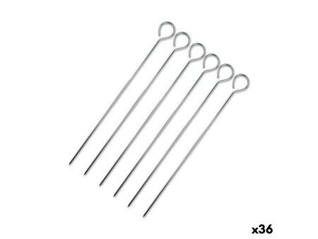 Zestaw do szaszłyków na grilla Wooow Metal 6 Części 20 cm (36 Sztuk)