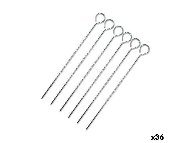 Zestaw do szaszłyków na grilla Wooow Metal 6 Części 20 cm (36 Sztuk)