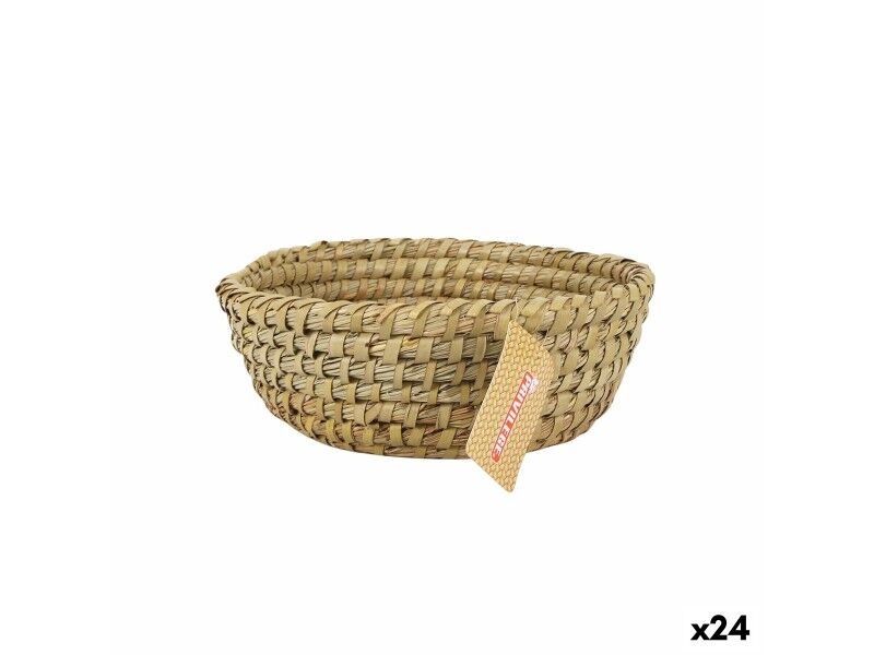 Koszyk wielozadaniowy Privilege wiklinowy Okrągła ø 22 x 8 cm (24 Sztuk)
