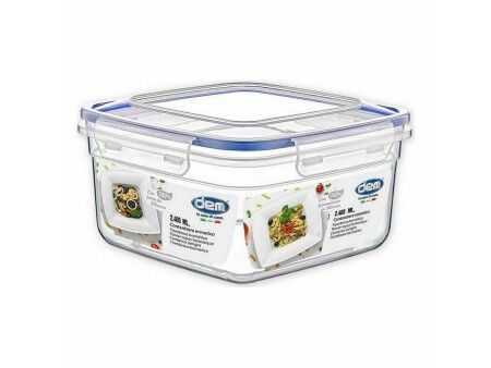 Hermetyczne pudełko na lunch Dem 2,4 L 21 x 21 x 11 cm (12 Sztuk)