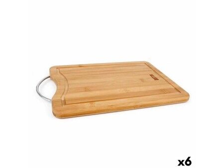 Deska do krojenia Quttin Brązowy Srebrzysty Bambus 50 x 35 x 1,5 cm (6 Sztuk)