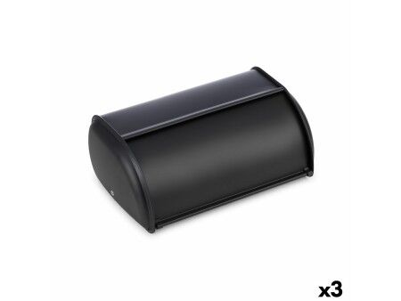 Koszyk na pieczywo Quttin Czarny Metal 43,5 x 27,5 x 18,5 cm (3 Sztuk)