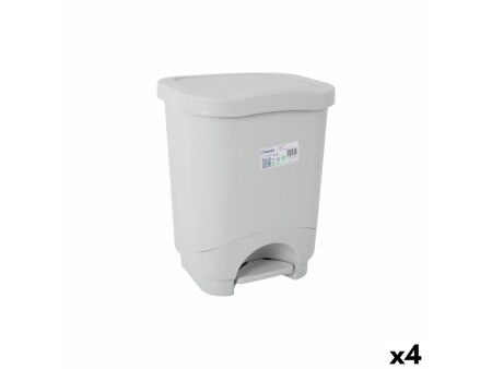 Kosz na Śmierci z Pedałem Tontarelli Idea Szary 18 L (4 Sztuk)