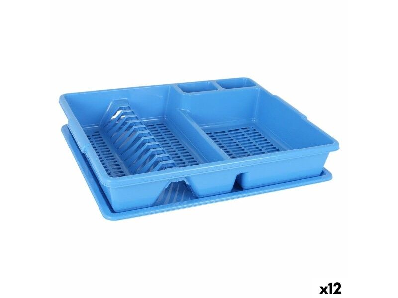 Ociekacz do Naczyń Tontarelli SCOLAP Niebieski 47 x 38 x 8,5 cm (12 Sztuk)