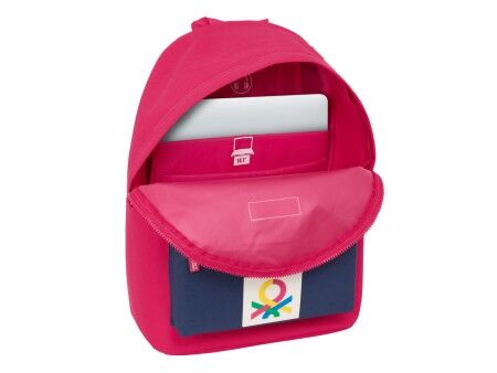 Plecak na Laptopa Benetton benetton wiśniowy Granatowy 31 x 41 x 16 cm