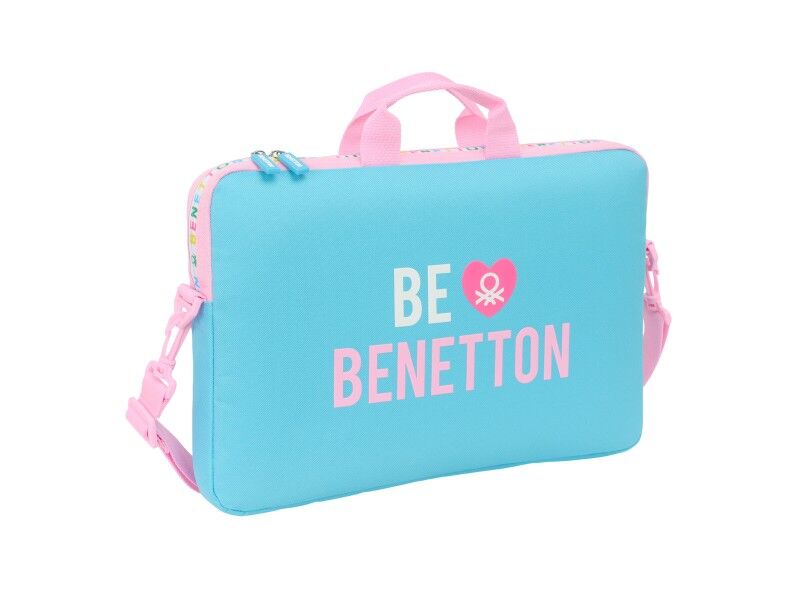 Torba na Laptopa Benetton Unique Różowy Turkusowy 40 x 27 x 4 cm