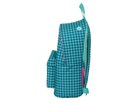 Plecak na Laptopa Nait Nait Pata de gallo verde Kolor Zielony 31 x 41 x 16 cm
