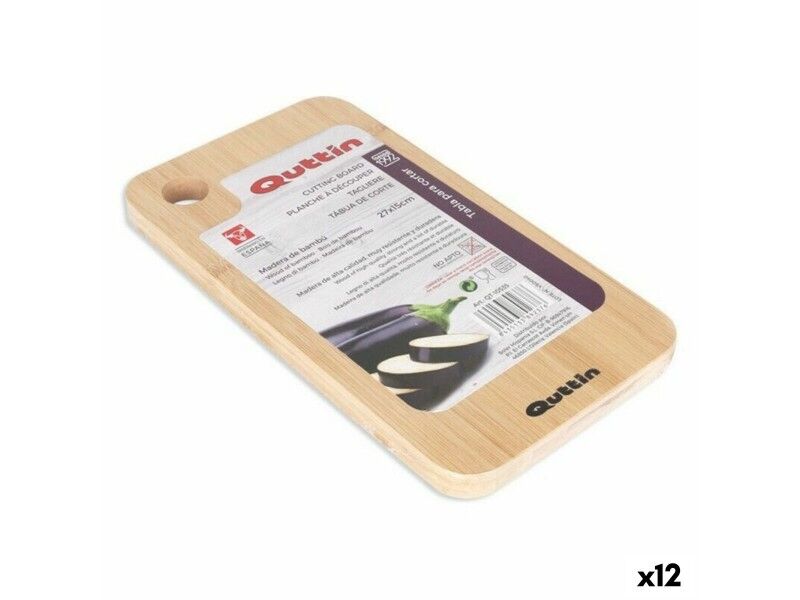 Deska do krojenia Quttin Quttin Bambus 27 x 15 x 1,5 cm (12 Sztuk) (27 x 15 cm)