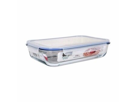 Hermetyczne pudełko na lunch Quttin   Prostokątny 3,7 L 36 x 24,8 x 8,1 cm (4 Sztuk)
