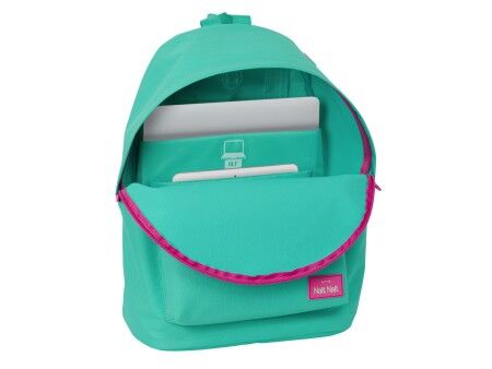 Plecak na Laptopa Nait Nait Mint Kolor Zielony 31 x 41 x 16 cm