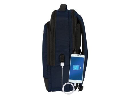 Plecak na laptopa i tableta z wyjściem USB Safta Business Ciemnoniebieski (29 x 44 x 15 cm)