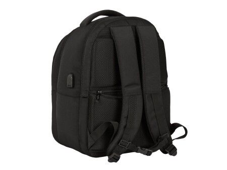 Plecak na laptopa i tableta z wyjściem USB Safta Business Czarny (31 x 45 x 23 cm)