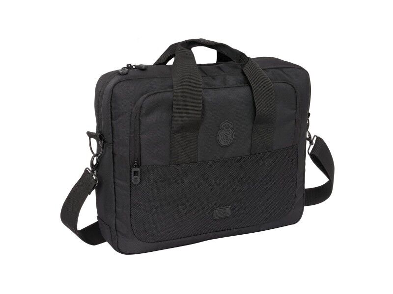 Torba na Laptopa Real Madrid C.F. Premium Czarny 40 x 33 x 9 cm