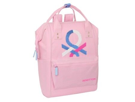 Plecak na Laptopa Benetton benetton Różowy 27 x 40 x 19 cm