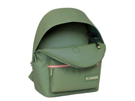 Plecak na Laptopa El Ganso +usb el ganso basics Kolor Zielony 31 x 44 x 18 cm