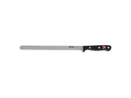 Nóż do Szynki Quttin Sybarite Czarny Srebrzysty 28 cm (16 Sztuk)