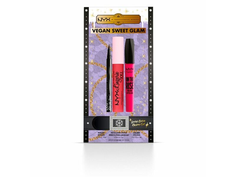 Zestaw Do Makijażu NYX Vegan Sweet Glam Edycja limitowana 3 Części Zestaw Do Makijażu NYX Vegan Sweet Glam Edycja limitowana 3 Części
