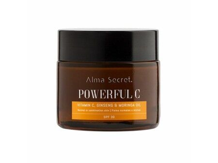 Krem Rozświetlający Alma Secret Powerful C Przeciwstarzeniowy Pomarańczowy SPF 30 (50 ml)