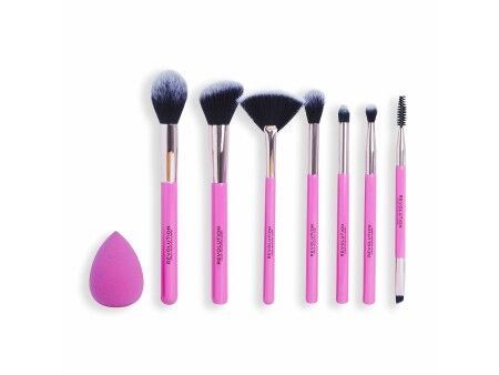 Zestaw Pędzli do Makijażu Revolution Make Up The Brush Edit Różowy 8 Części