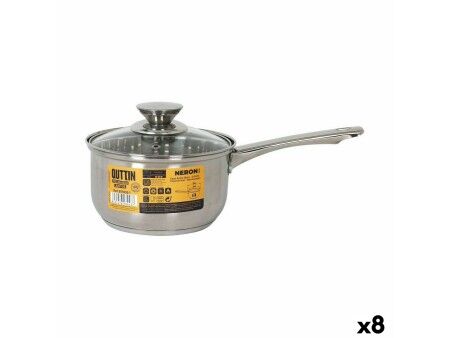 Garnek z Pokrywką Quttin New Neron Stal 33 x 17,5 x 10 cm (8 Sztuk)