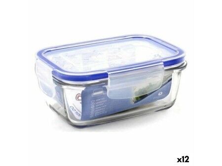 Hermetyczne pudełko na lunch Borgonovo 0033538 Prostokątny 14,5 x 10 x 6 cm (12 Sztuk)