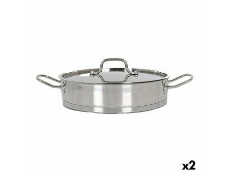 Garnek ze Szklaną Pokrywką Quttin 6 L Ø 32,8 cm (2 Sztuk)