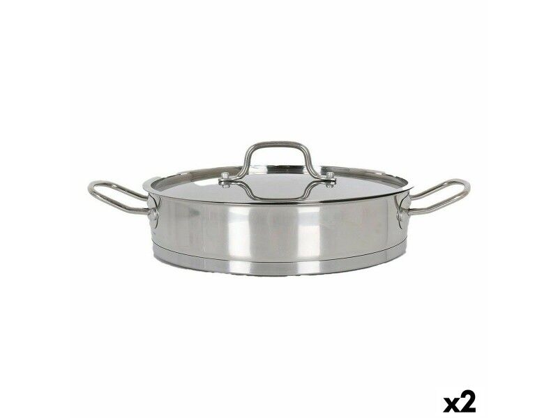 Garnek ze Szklaną Pokrywką Quttin 6 L Ø 32,8 cm (2 Sztuk)