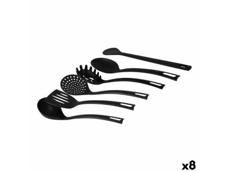 Zestaw przyrządów kuchennych Quttin Quttin Czarny (6 Części) (8 Sztuk) (6 pcs)