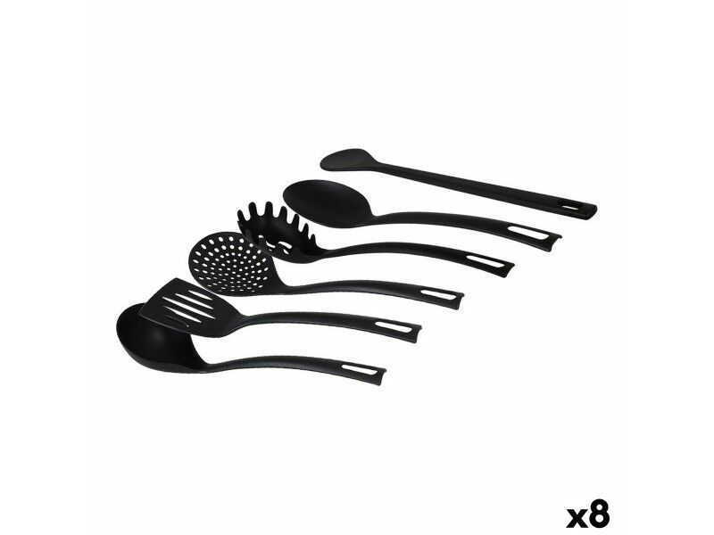 Zestaw przyrządów kuchennych Quttin Quttin Czarny (6 Części) (8 Sztuk) (6 pcs)