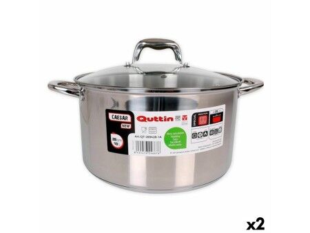 Naczynie Quttin 139513 10 L Stal (2 Sztuk) (ø 28 x 16,5 cm)