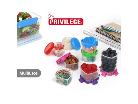 Set Pojemników na Lunch Privilege 65 ml Mini 4 Części (24 Sztuk)