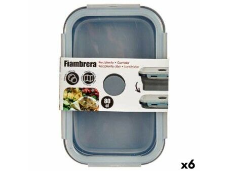 Pojemnik na Lunch Kinvara CH19130-2 Szary Przezroczysty ABS 800 ml (6 Sztuk)