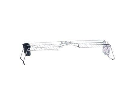 Ociekacz do Naczyń Kinvara W3422A-1 Czarny Srebrzysty Metal polipropylen 44 x 11 x 16 cm (4 Sztuk)