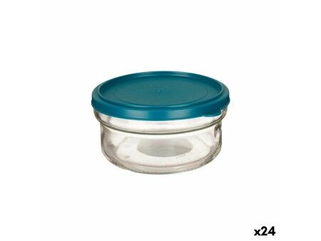 Okrągłe pudełko na lunch z pokrywką Kolor Zielony polipropylen 415 ml 12 x 6 x 12 cm (24 Sztuk)