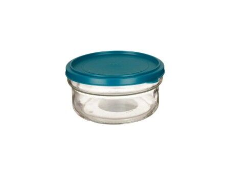 Okrągłe pudełko na lunch z pokrywką Kolor Zielony polipropylen 415 ml 12 x 6 x 12 cm (24 Sztuk)