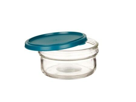 Okrągłe pudełko na lunch z pokrywką Kolor Zielony polipropylen 415 ml 12 x 6 x 12 cm (24 Sztuk)