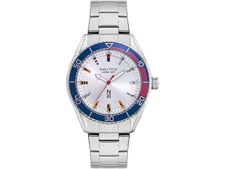 Zegarek Męski Nautica NAPFWS005 Srebrzysty (Ø 44 mm)
