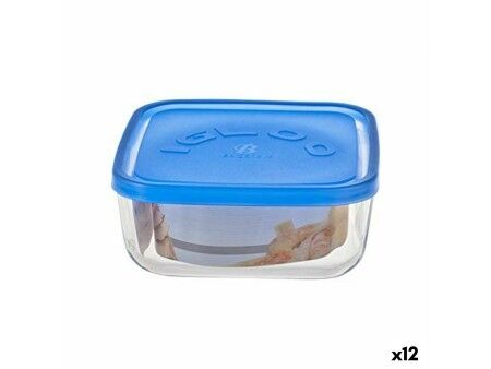 Pojemnik na Lunch Borgonovo 6277815 Niebieski 960 ml 15 x 15 x 6,2 cm (12 Sztuk) (Ø 15 cm)