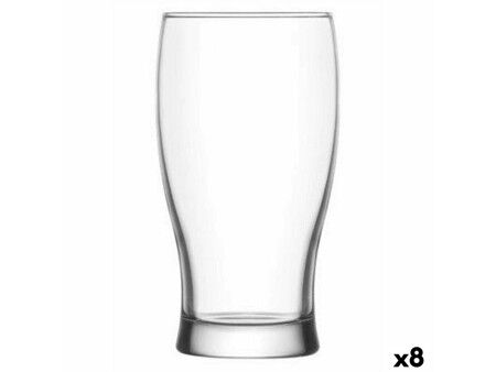 Szklanka do Piwa LAV Belek Przezroczysty Szkło 6 Części (8 Sztuk) (375 cc)